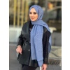 Pamuklu Jakar Şal İndigo