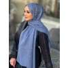 Pamuklu Jakar Şal İndigo