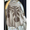 Kadın Keten İşlemeli Kimono