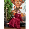 Merwish Yaz Elbise  Bordo