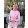 Merwish Retro Gömlek Pembe