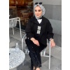 MY312 Kare Taşlı Gömlek Siyah