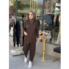 Merwish Kadın Makas Bambu Takım Kahverengi