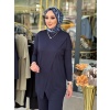 Merwish Kadın Makas Bambu Takım Lacivert