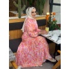 Merwish Yaz Elbise Vintage Renkli