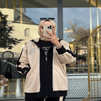 Kadın Fermuarlı İkili Eşofman Takımı