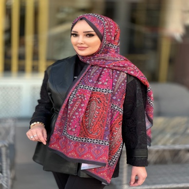 Etnik Desen İpeksi Pamuk Şal