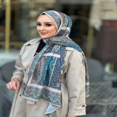 Etnik Desen İpeksi Pamuk Şal