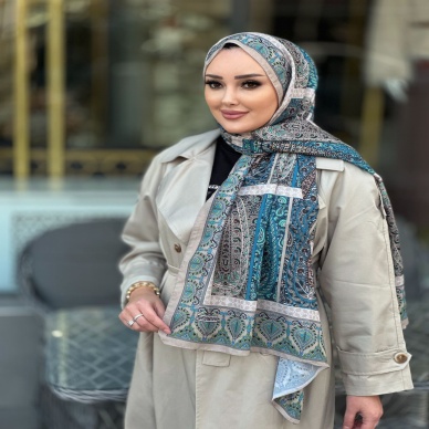 Etnik Desen İpeksi Pamuk Şal