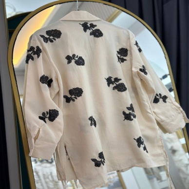 Kadın Keten Açık Bej Kimono
