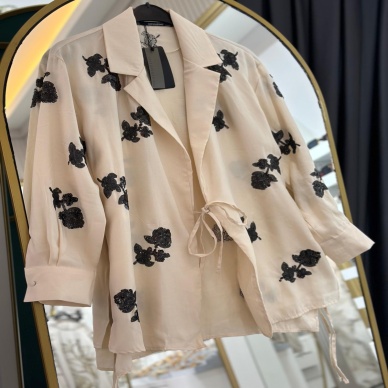 Kadın Keten Açık Bej Kimono