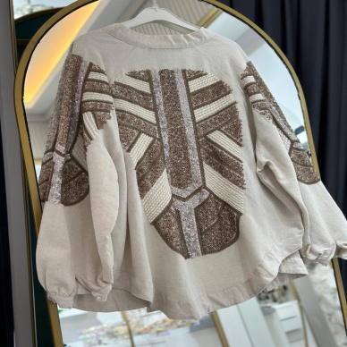 Kadın Keten İşlemeli Kimono