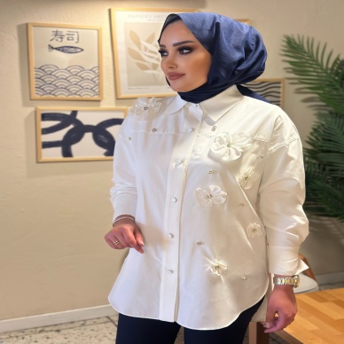 Kadın My312 Çiçek Detaylı Gömlek