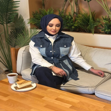 Kadın My312 Arkası Taşlı Yelek