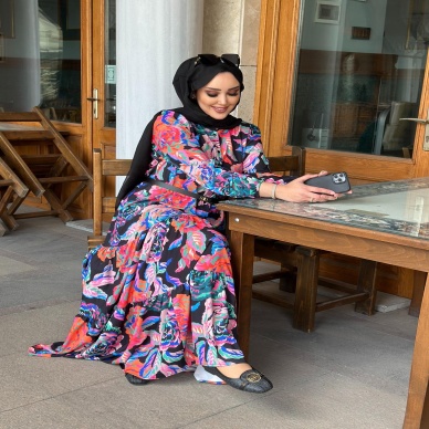 Merwish Yaz Elbise Vintage Siyah