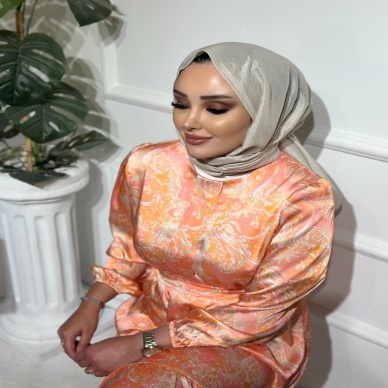 Merwish Kadın Monaco Elbise Turuncu