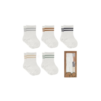 5Li Penye Kaymaz Çember Soket Çorap 10122 Ekru
