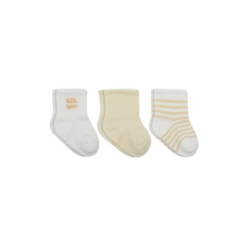 Little Love Girl 3lü Penye Soket Çorap 10137 Ekru