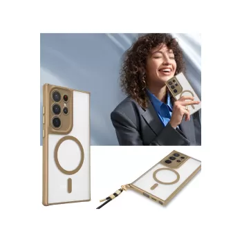 Newface Samsung Galaxy S25 Ultra Kılıf Enka Magsafe Silikon Kılıf - Şeffaf