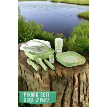 BFS Piknik Seti 6 Kişilik 32 Parça YEŞİL