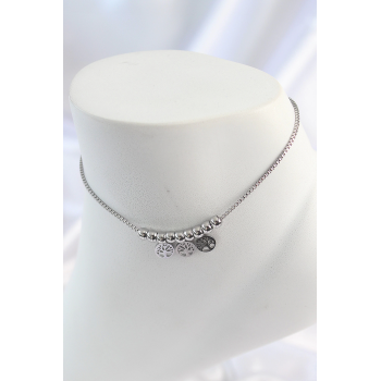 BFS 316L Çelik Gümüş Renk Yaşam Ağacı Model Kadın Halhal