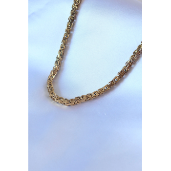 BFS 316L Çelik Gold Renk Kral Zincir Model Erkek Kolye