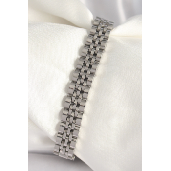 BFS 316L Çelik Gümüş Renk Zincir Model Erkek Bileklik