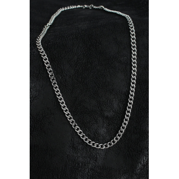 BFS 316L Çelik Klasik Zincir Model Gümüş Renk Erkek Kolye