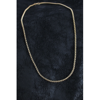 BFS 316L Çelik Örme Zincir Model Gold Renk Erkek Kolye