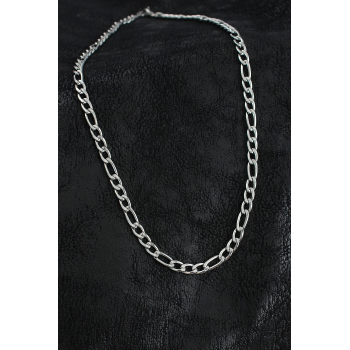 BFS 316L Çelik Kalın Figaro Zincir Model Gümüş Renk Erkek Kolye