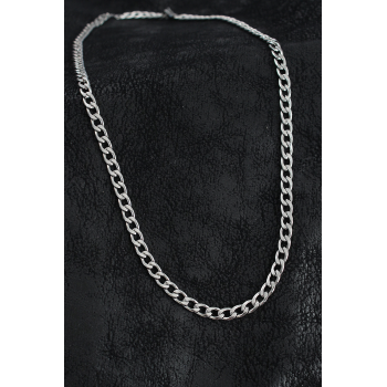 BFS 316L Çelik Kalın Klasik Zincir Model Gümüş Renk Erkek Kolye