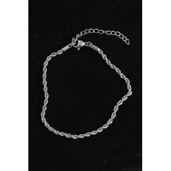 BFS 316L Çelik Burgu Model Gümüş Renk Erkek Bileklik