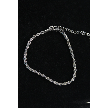 BFS 316L Çelik Halat Model Gümüş Renk Erkek Bileklik