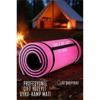 BFS  Uyku Matı - Kamp Matı - Piknik Çadır Matı 11 mm Çift Taraflı Pembe