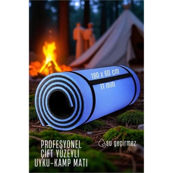 BFS  Uyku Matı - Kamp Matı - Piknik Çadır Matı 11 mm Çift Taraflı Mavi
