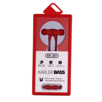BFS KR-207 Mıknatıslı Kablolu Kulaklık - Kırmızı