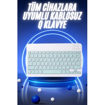 Bluetooth Şarj Edilebilir Mini Q Klavye Kablosuz Taşınabilir