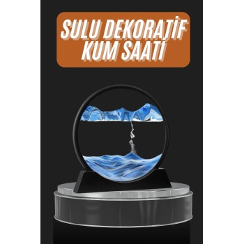 Dekoratif Sulu Kum Saati Ofis Masa Üstü Ev Yuvarlak Kum Saati