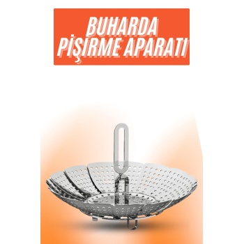 Buharda Pişirme Aparatı Katlanabilir Sebze Pişirme Haşlama Aparatı