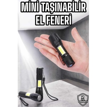 Işıldak El Feneri Kamp Lambası Mini Taşınabilir Acil Durum Lambası Fener Led Işık