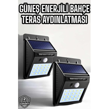 Solar Güneş Enerji Panelli Sensörlü Lamba Enerji Tasarruflu