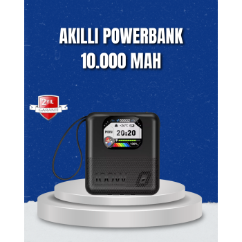 2025 Yeni Seri 10000 mAh Powerbank Bluetooth Bağlantılı Hızlı Şarj
