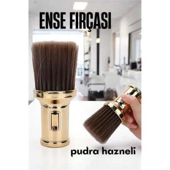 BFS Pudra Hazneli Ense Fırçası Saç Temizleme Fırçası - Berber Temizlik Fırçası- Kuaför Berber Malzemesi