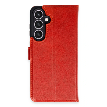 BFS Samsung Galaxy S24 FE Kılıf Trend S Plus Kapaklı Kılıf - Kırmızı