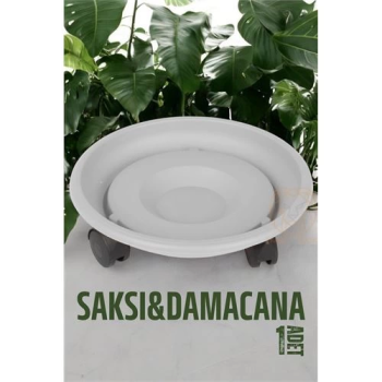 BFS Tekerlekli Saksı Altığı 37 CM BEYAZ