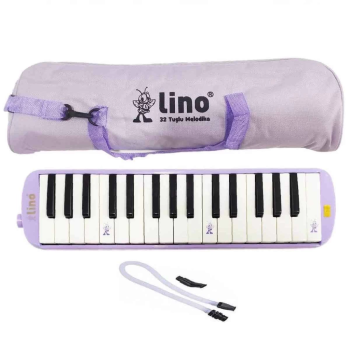 BFS  Lino 32 Tuşlu Bez Çantalı Melodika Pastel Mor