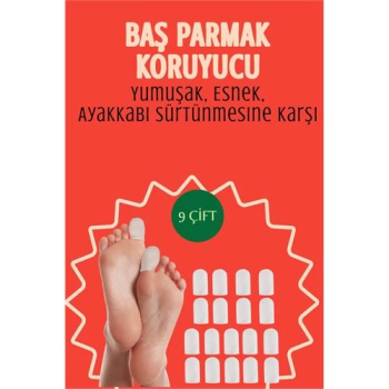 BFS 9 Çift Silikon Parmak Koruyucu – Baş Parmak Uyumlu | Yumuşak, Esnek, Ayakkabı Sürtünmesine Karşı