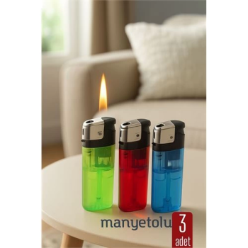 BFS 3’lü Manyetolu Çakmak Seti – Renkli Şeffaf Gövde | Güvenli ve Uzun Ömürlü Kullanım