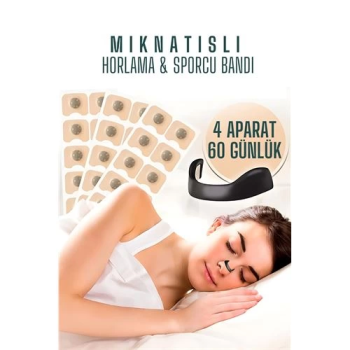 BFS Manyetik Burun Bandı - 2 AYLIK Sporcu Burun Bandı - Horlama Önleyici Azaltıcı - 4 Farklı Boyut