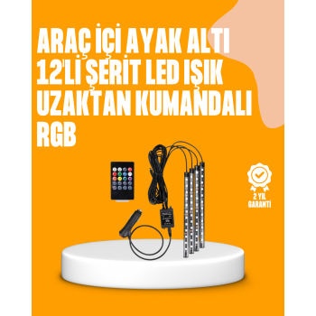 4 Parça RGB LED Araç İçi Aydınlatma Sistemi